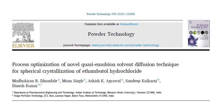 Image ProVision Contribution Featured in IIT (BHU) Research Published in Powder Technology
