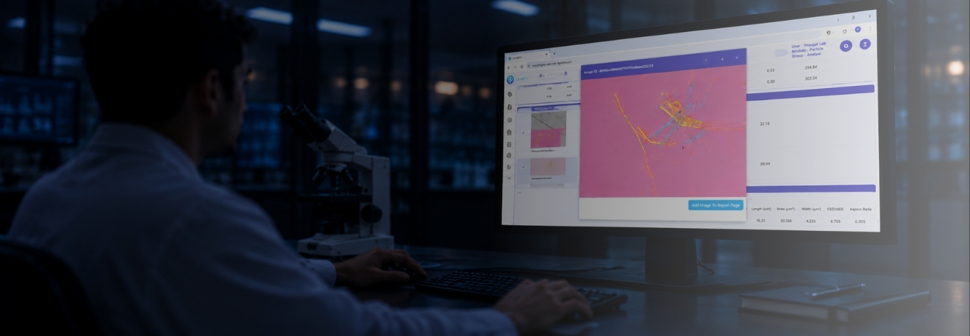 CLAIRITY™ PARTICLE – Asbestos Identification | PLM System for Talc Testing Banner